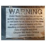 6 Warning equine activities signs. 18 x 24
