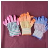 3 pairs Stretchable Ladies Work/Garden Gloves