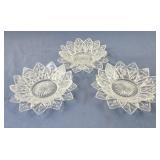 Vintage Clear Glass Flower Shaped Petalware