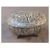 Silver plated trinket box 3 x 1.5 x 2
