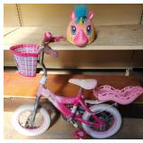 Disney princess toddler bike with basket and doll