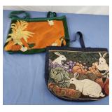 Fall tote and bunny garden tote