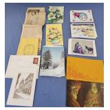 Vintage unused christmas cards and army