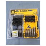 Dewalt 45 pc screwdriving set with case new in