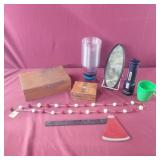Variety Lot - Wood Jewlery boxes, Garland, Oval
