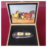Horse theme Pocket Watch in Display Box