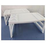 Plastic folding tv dinner lap trays set of 2