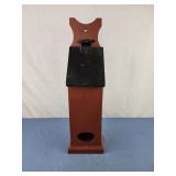 Handmade wooden grocery bag holder