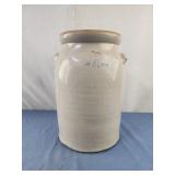 Antique Cream Butter Churn Crock #4  15" tall