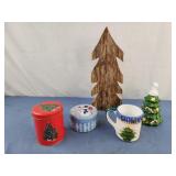 Christmas mug and soap dispenser,  Christmas
