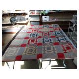 Handmade reversible quilt with stuffing 76 x 52.