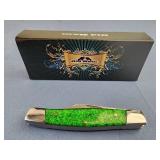 Old Ram triple blade pocket knife green