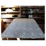 Handmade reversible quilt 80 x 72. Has some spots