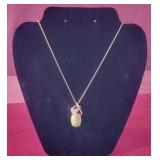 Unakite colored stone with clear stones