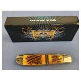 Old Ram Pocket knife double blade claw mark look