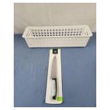 Family chef knife in package, plastic bin