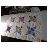Handmade reversible quilt decor 41 x 28. Has some