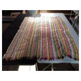 Handmade knitted throw 44 x 56.