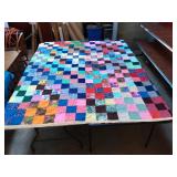 Handmade quilt with a couple of stains 66 x 74. A