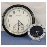 Accurite clock thermometer,  quartz clock date