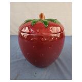 Vintage Ceramic strawberry cookie jar