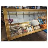 41x22  gold tone trim beveled mirror can hang