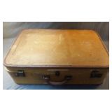 Vintage yellow suitcase 26 x 8 x 17