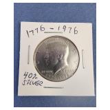 1776-1976 bicentennial half dollar 40% silver