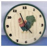 10" chicken rooster clock