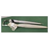 Clear plastic umbrellas 1 white 1 black