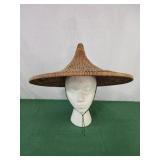 Asian Wicker Bamboo Conical Hat Rice