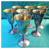 Set of 7 silver plated by made E.P.B.