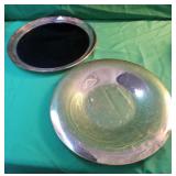 2 silver plated trays 12"