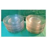 Glass clear plates 8". 1 has a small chip