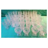 Crystal clear Cape Cod glasses. A couple