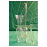 Glass single flower vases