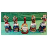 Set of 5 Christmas bells