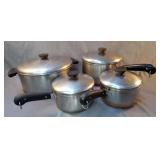 Revere Ware Stainless copper clad pot set with