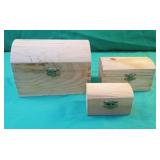 Set of 3 trinket boxes. 3 x 1.5, 4.5 x 2.5 and 6