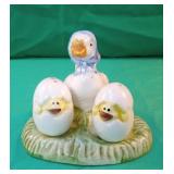 Duck tray and eggs salt and pepper shaker