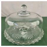 Glass cake plate