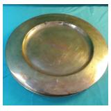 Set of 8 copper colored serving trays 12"