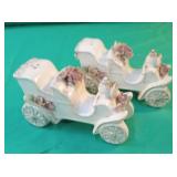 Vintage flowers buggy 2M3198 salt and pepper