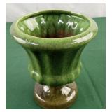 Haeger Green Pedestal Planter 7" tall