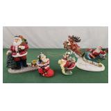 Kitten stocking trinket box, santa candle holder,