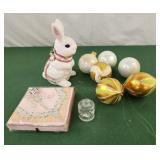 Vintage christmas ornaments, pack of napkins,