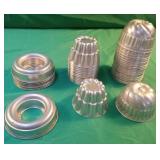 Misc lot of aluminum jello molds