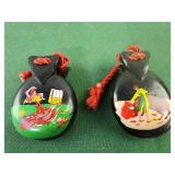 Vintage Hand Painted Spanish Castanets  Dancer,