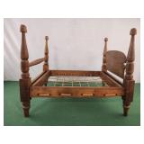 Doll bed with rope bottom