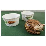 Wooden cat, portugal ramekins